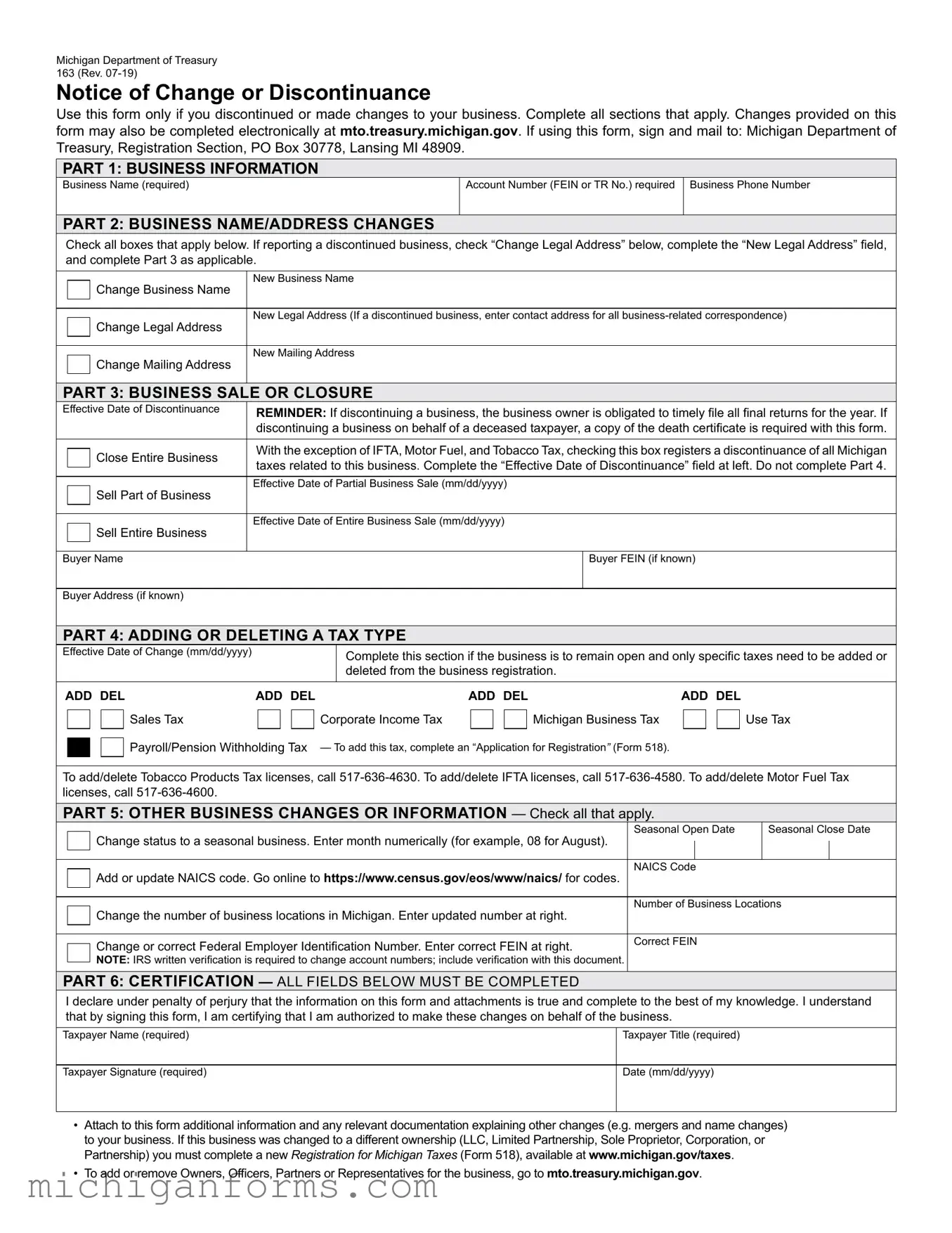 Mi 163 PDF Form