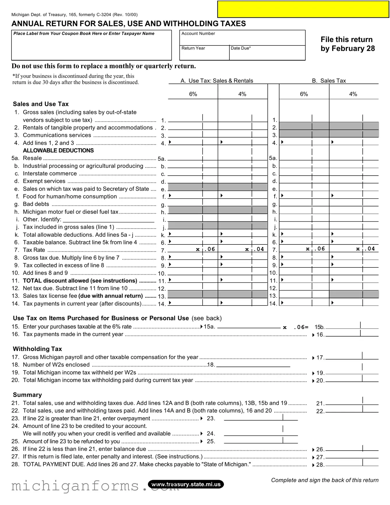 Michigan C 3204 PDF Form
