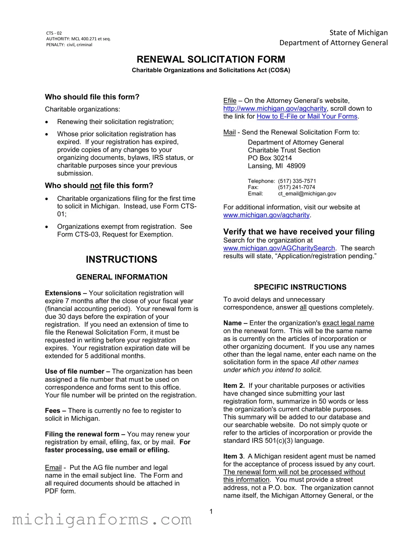 Michigan Cts 02 PDF Form