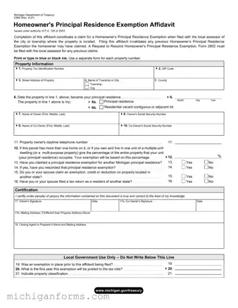2368 Michigan PDF Form