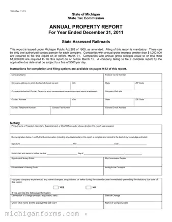 Michigan 1028 PDF Form