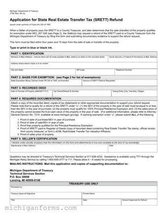 Michigan 2796 PDF Form