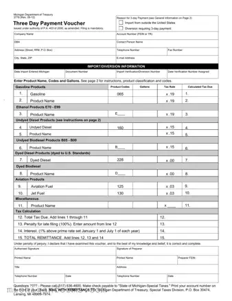 Michigan 3778 PDF Form