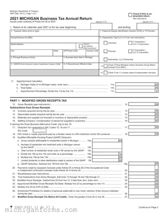 Michigan 4567 PDF Form