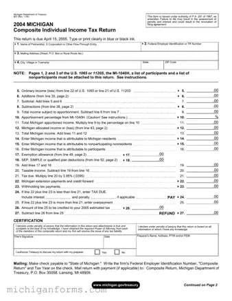 Michigan 807 PDF Form