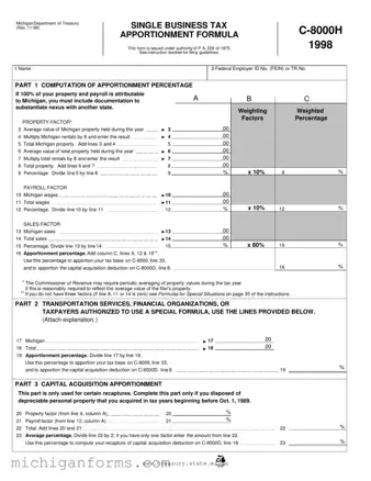Michigan C 8000H PDF Form
